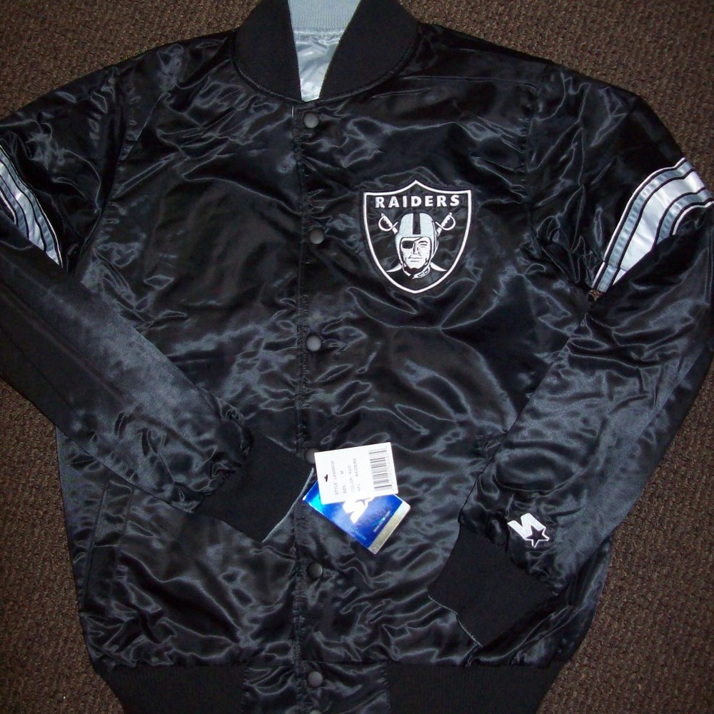 OAKLAND RAIDERS STARTER REVERSIBLE JACKET 4X - Picture 8 of 8
